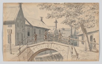 En bro över en kanal i Winschoten av Martinus Rørbye