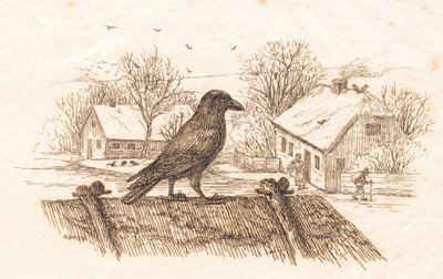 Illustration till "Halvhundra fabler för barn" av Hey av Martinus Rørbye
