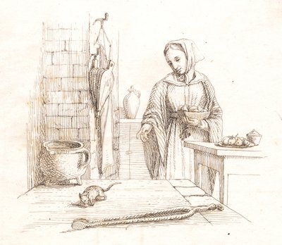 Illustration till "Halvhundra fabler för barn" av Hey av Martinus Rørbye