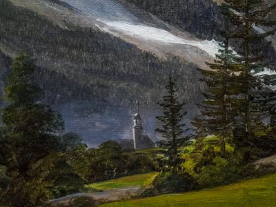 Utsikt över Chamonix och Mont Blanc av Martinus Rorbye