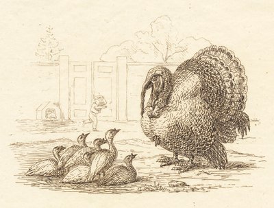 Illustration till "Halvhundra fabler för barn" av Hey av Martinus Rørbye