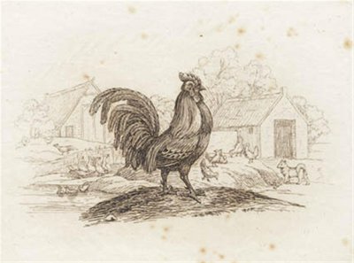 Illustration till "Halvhundra fabler för barn" av Hey av Martinus Rørbye