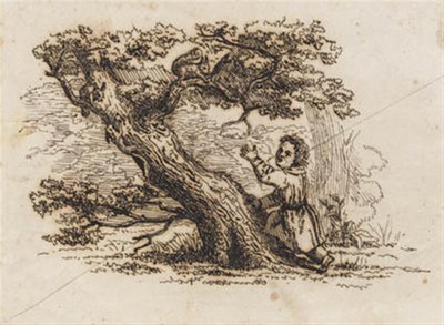 Illustration till "Halvhundra fabler för barn" av Hey av Martinus Rørbye