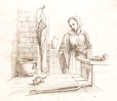 Illustration till "Halvhundra fabler för barn" av Hey av Martinus Rørbye