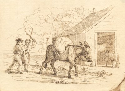 Illustration till "Halvhundra fabler för barn" av Hey av Martinus Rørbye