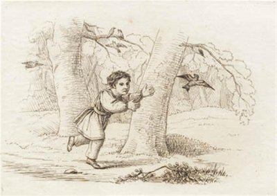 Illustration till "Halvhundra fabler för barn" av Hey av Martinus Rørbye