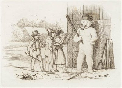 Illustration till "Halvhundra fabler för barn" av Hey av Martinus Rørbye