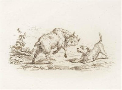 Illustration till "Halvhundra fabler för barn" av Hey av Martinus Rørbye