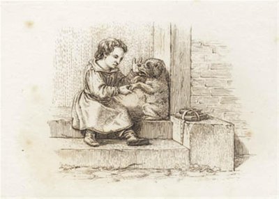 Illustration till "Halvhundra fabler för barn" av Hey av Martinus Rørbye
