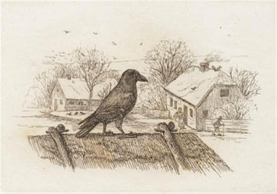 Illustration till "Halvhundra fabler för barn" av Hey av Martinus Rørbye