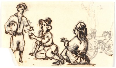 Italienska figurskisser av Martinus Rørbye