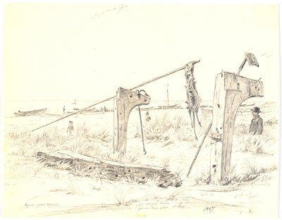 Strandtomt med båtplats, Skagen av Martinus Rørbye