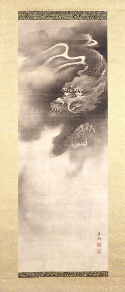 Jur?jin And Deer (bläck och färg på siden) av Maruyama Okyo