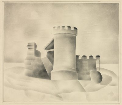 Ruiner vid månsken, 1840. av Mary Altha Nims