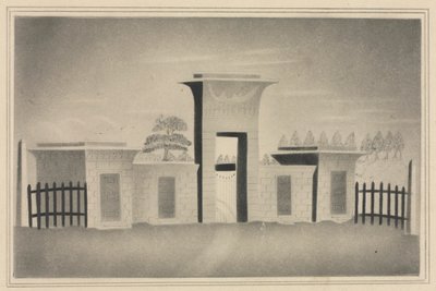 Porten till Mount Auburn, nära Boston. av Mary Altha Nims