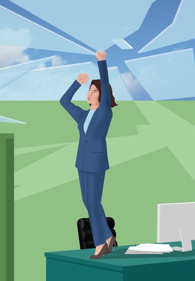 Breaking the Glass Ceiling, 2017 (digital) av Mary Ann Smith