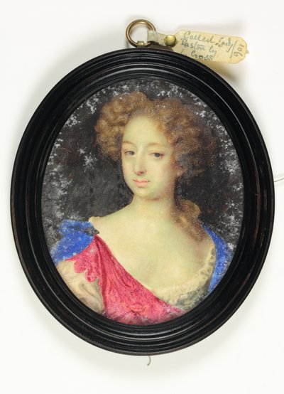 En dam som heter Lady Paston (akvarell på veläng) av Mary Beale