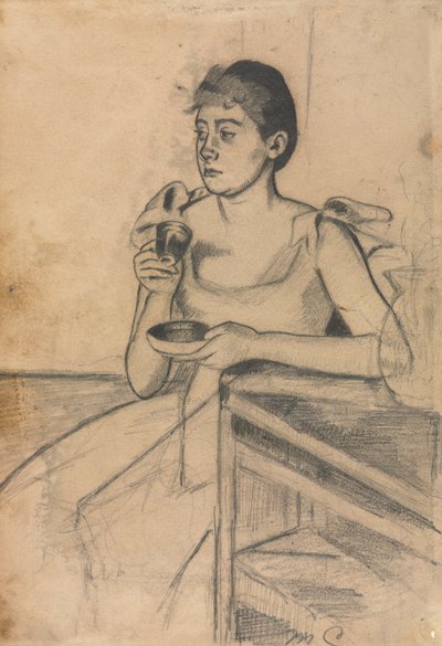 After-Dinner Coffee recto, After-Dinner Coffee verso, ca. 1889. av Mary Cassatt