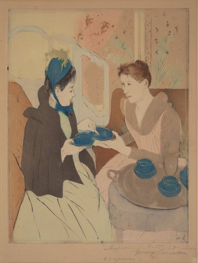 Eftermiddagste-fest av Mary Cassatt