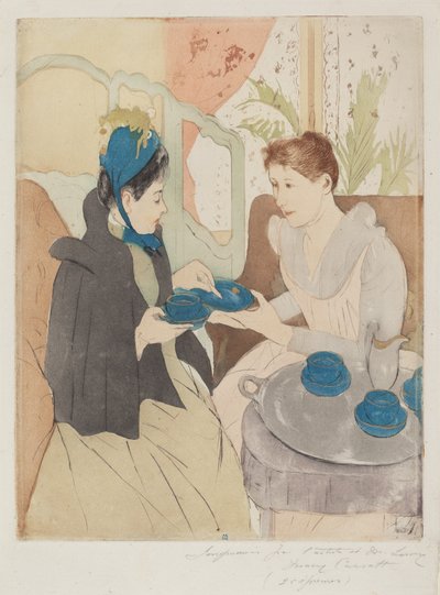Afternoon Tea Party, 1890-1891. av Mary Cassatt