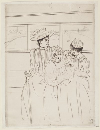 I Omnibus, 1890-1891. av Mary Cassatt