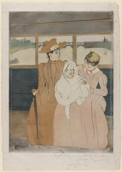 I Omnibus, 1890-91. av Mary Cassatt