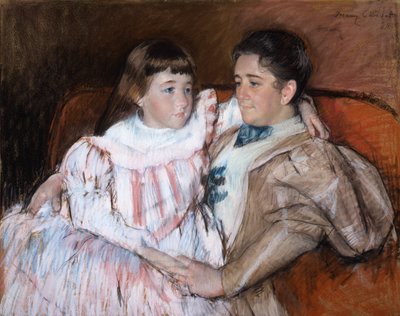Louisine Havemeyer och hennes dotter Electra, 1895 (pastell på papper) av Mary Cassatt