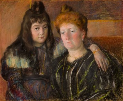 Madame Gaillard och hennes dotter Marie-Thérèse av Mary Cassatt