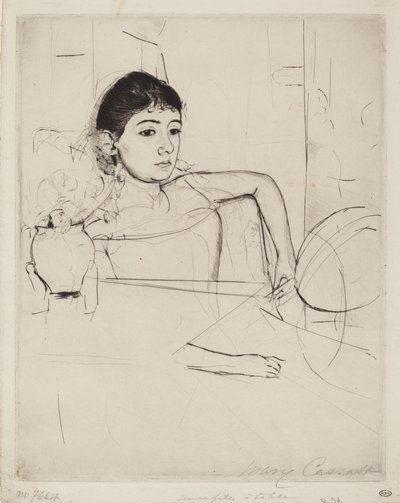 Mimi som brunett av Mary Cassatt