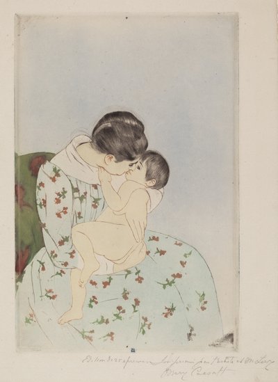 Moderns kyss, 1890-1891. av Mary Cassatt