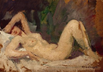 Liggande naken av Mary Cassatt