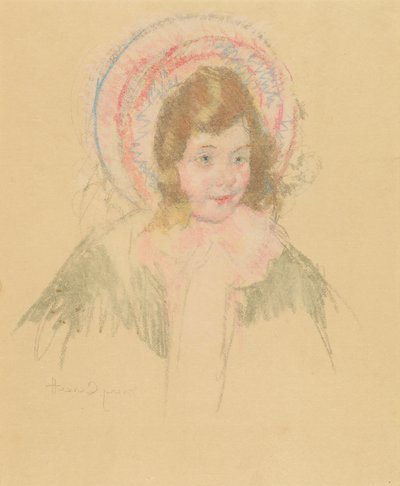 Sara bär motorhuv och kappa av Mary Cassatt