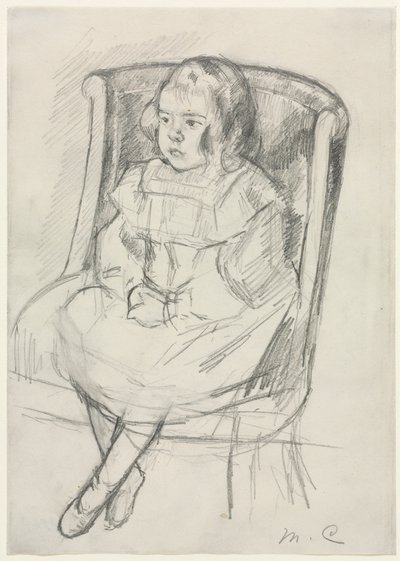 Simone Sittande, c. 1903. av Mary Cassatt