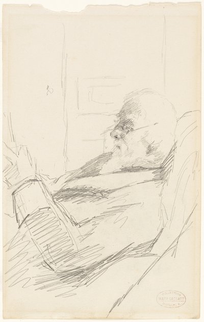 Konstnärens far Läsning av Mary Cassatt