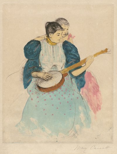 Banjolektionen av Mary Cassatt
