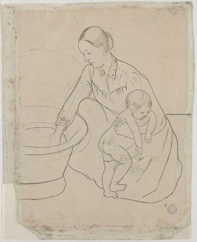 The Bath [verso], 1890-1891. av Mary Cassatt