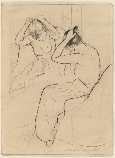 The Coiffure, 1891. av Mary Cassatt