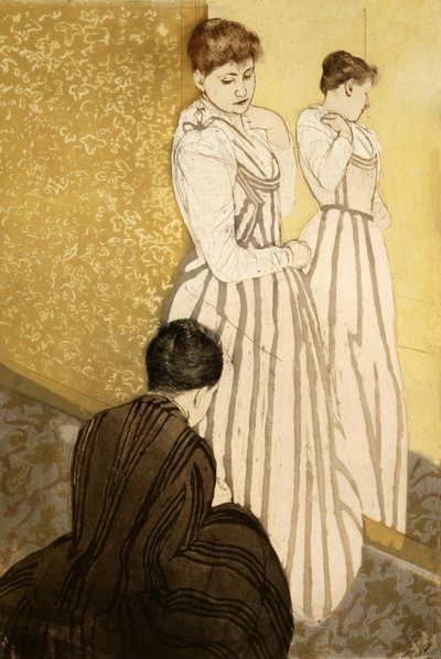 The Fitting, pub. 1891 av Mary Cassatt
