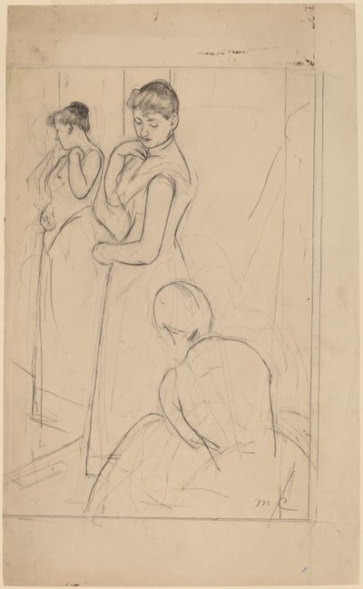 The Fitting [recto], 1890-1891. av Mary Cassatt