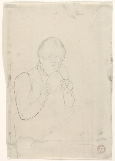 Brevet verso, 1890-1891. av Mary Cassatt