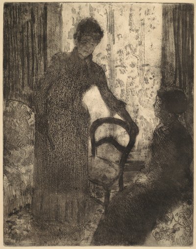 Besökaren, c. 1880. av Mary Cassatt