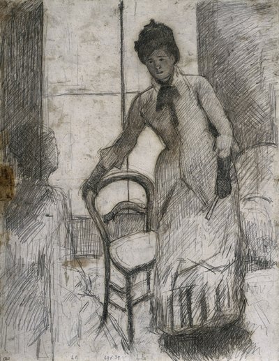 The Visitor recto, c. 1881. av Mary Cassatt