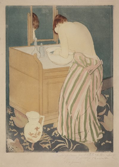 Badande kvinna av Mary Cassatt
