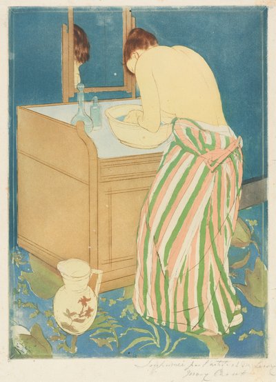 Badande kvinna, 1890-1891. av Mary Cassatt