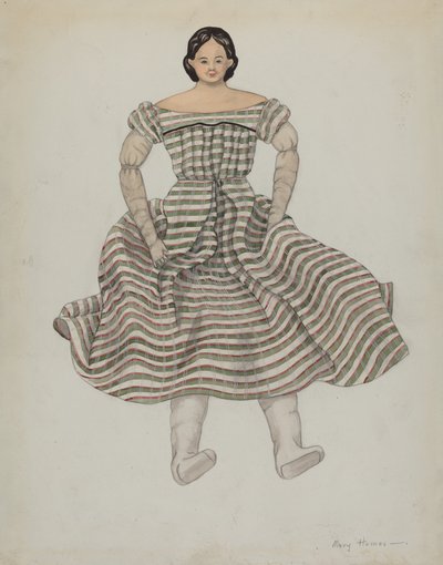Docka och kostym, ca. 1937. av Mary E Humes