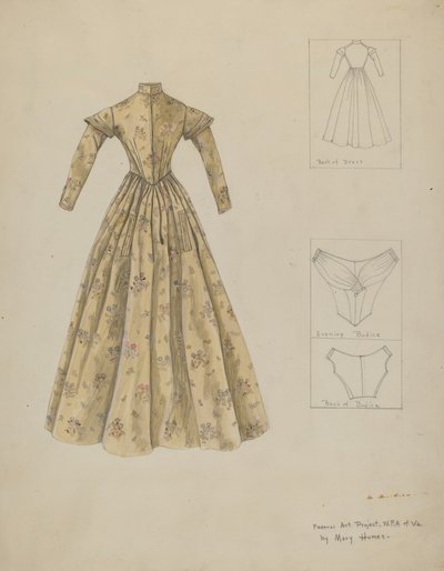Klänning, c. 1937. av Mary E Humes