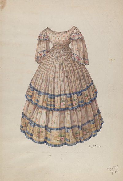 Klänning med bågekjol, 19351942. av Mary E Humes