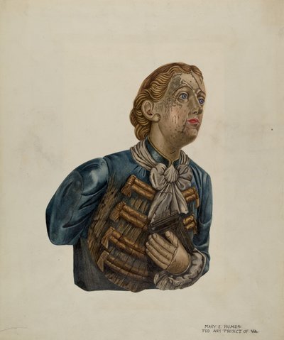 Galjonsfigur från Bark George, ca. 1939. av Mary E Humes