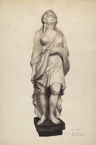 Galatea galjonsfigur, ca. 1940. av Mary E Humes