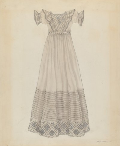 Spädbarnsklänning, ca. 1936. av Mary E Humes